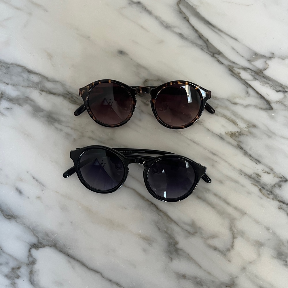 Two Pairs (Black and Brown) Sunglasses